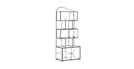 Модуль 7 Шкаф-стеллаж для книг