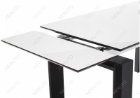 Стеклянный стол Даос белый / венге